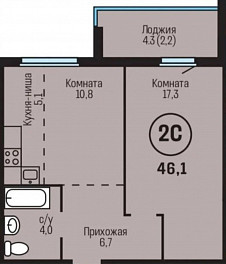 Планировка евродвушки