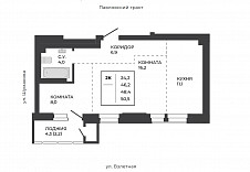 Двушка 51 кв. м